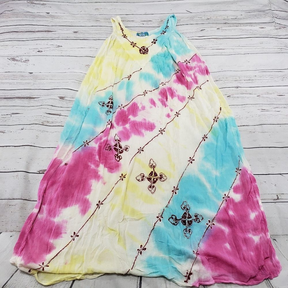 Sunflower Dress Size Free Embroidered Embroidery 